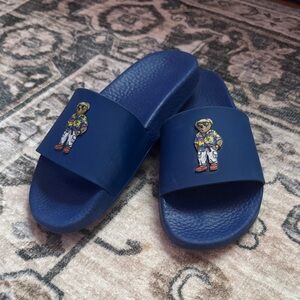 Polo Bear by Ralph Lauren Men's Casual Slide Sandals Blue Bear Size 8